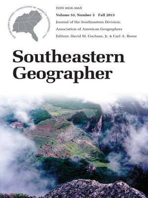 cover image of Southeastern Geographer